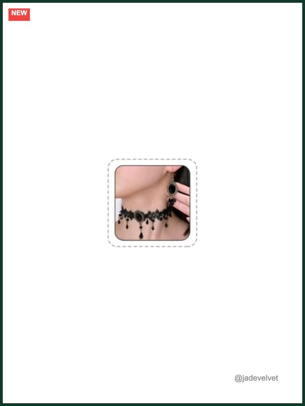 Gothic Victorian Black Lace Choker Dangle Earrings Jewelry Set Costume